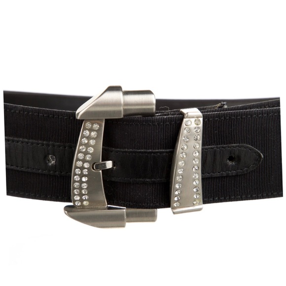 Gianni Versace Vintage Black rhinestone belt - Picture 3 of 9